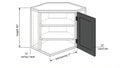 Shaker White- WDC2442 technical diagram