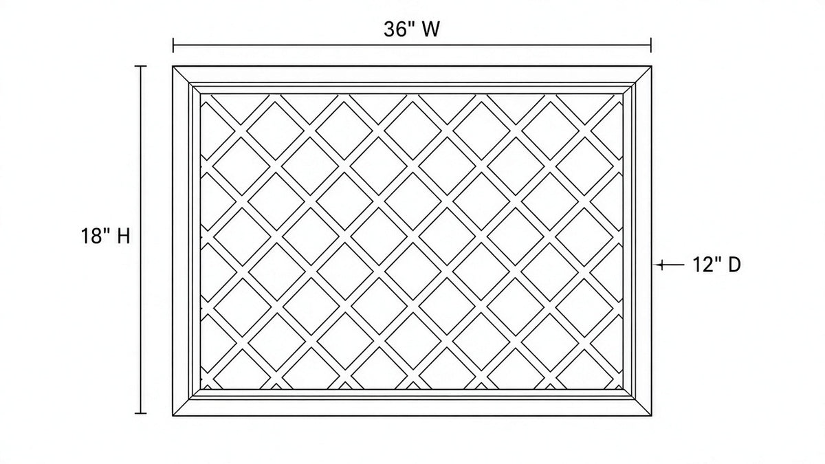 Shaker White- WR3618 technical diagram